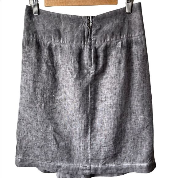 anthropologie Sandwich grey 100% linen skirt size XS - Picture 2 of 12